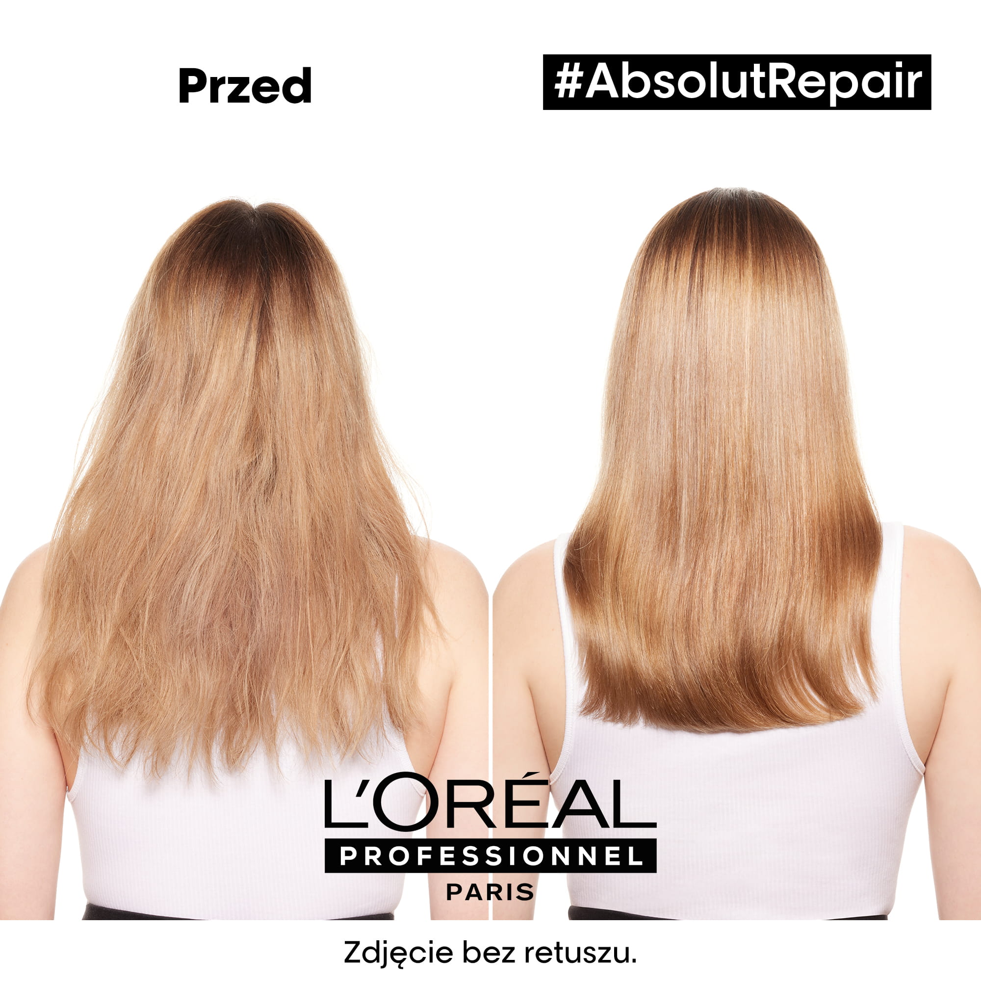 L'oreal Professionnel Absolut Repair- Szampon Odbudowujący Refill 1000ml LOreal-Professionnel-Absolut-Repair-Molecular-regenerujacy-szampon-przed-i-po