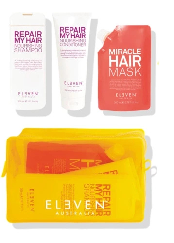 Eleven Australia Holiday Repair Trio 2023 Zestaw Odbudowujący Do Włosów Szampon 300ml + Odżywka 200ml + Maska 200ml