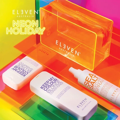 Eleven Australia Holiday Blonde Trio 2023 Zestaw Do Włosów Blond Szampon i Odżywka 300ml, Spray Teksturyzujący 200ml