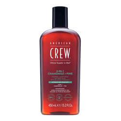 American Crew 3-in-1 Chamomile + Pine Szampon, Odżywka i Żel pod Prysznic 450ml