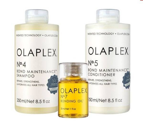 Zestaw Olaplex No.4 250ml, No.5 250ml, No.7 30ml - Szampon, Odżywka, Olejek Wygładzający 