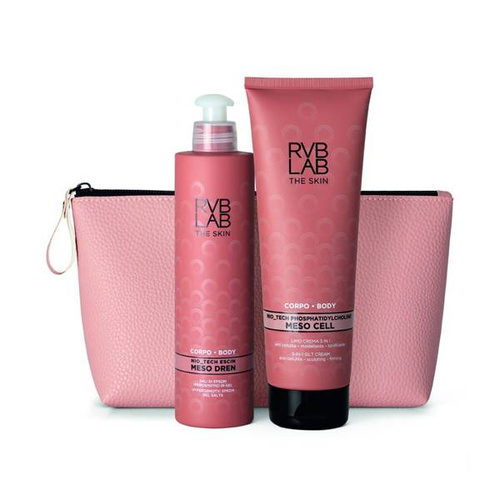 RVB LAB THE SKIN Meso Body Zestaw Drenujący Żel Do Ciała + Antycellulitowe Serum Do Ciała + GRATIS Kosmetyczka