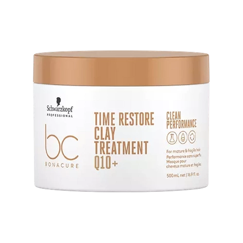 Schwarzkopf Bc Time Restore Clay Wzmacniająca Maska Do Włosów Dojrzałych 500ml