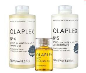 Zestaw Olaplex No.4 250ml, No.5 250ml, No.7 30ml - Szampon, Odżywka, Olejek Wygładzający