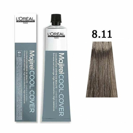 L'oreal Majirel Cool Cover Do Włosów 8.11 Jasny Blond Popielaty Głeboki. Chłodne Odcienie 50ml