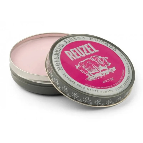 Reuzel Extreme Hold Matte Pink- Matowa Pomada Do Włosów 113g