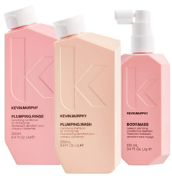 Kevin Murphy Plumping Wash 250ml + Plumping Rinse 250ml + Body Mass 100ml – Zestaw Regenerujący Włosy Wypadające