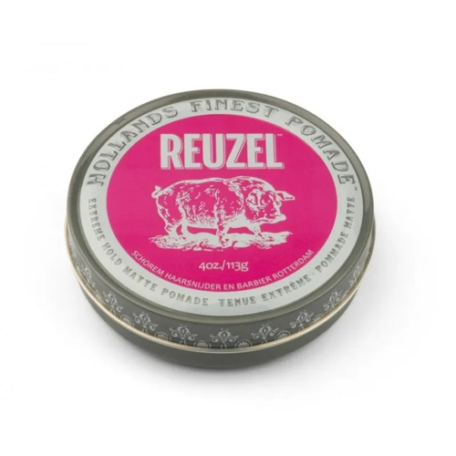 Reuzel Extreme Hold Matte Pink- Matowa Pomada Do Włosów 113g