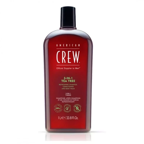 American Crew 3-in-1 Tea Tree Szampon, Odżywka i Żel pod Prysznic 450ml