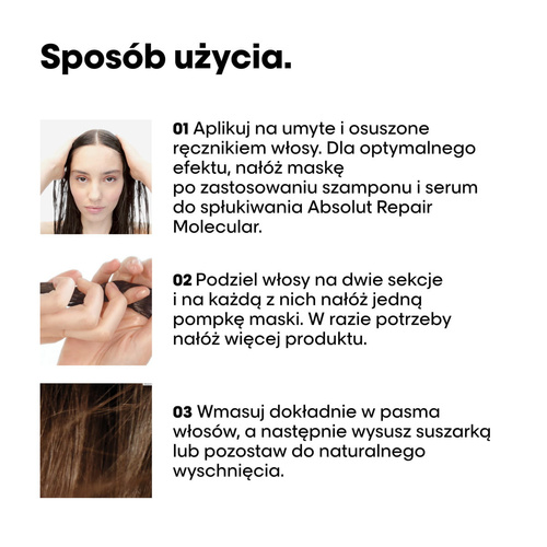 L'oreal Professionel Absolut Repair Molecular Regenerująca maska do włosów zniszczonych 100ml