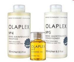 Zestaw Olaplex No.4 Bond Maintenance Shampoo 250ml, Olaplex No.5 Bond Maintenance Conditioner 250ml, Olaplex No.7 Bonding Oil 30ml