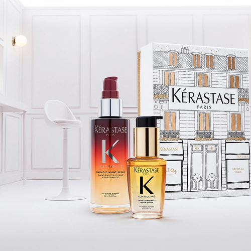 Kérastase Zestaw Nutritive Duo do Włosów Matowych i Suchych- Nutritive 8H Magic Night Serum 90ml oraz Olejek Elixir Ultime 30ml