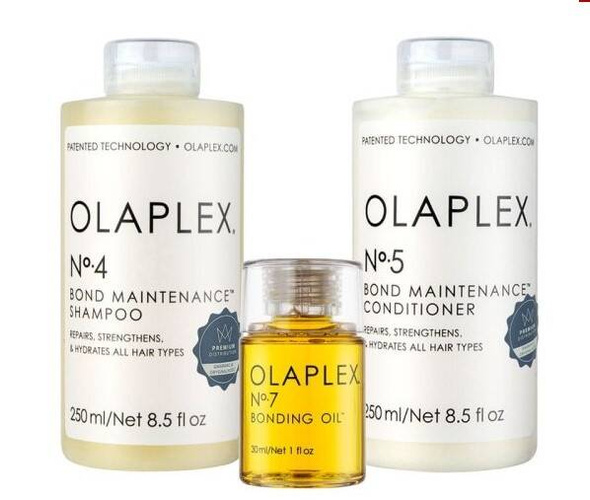 Zestaw Olaplex No.4 Bond Maintenance Shampoo 250ml,  Olaplex No.5 Bond Maintenance Conditioner 250ml, Olaplex No.7 Bonding Oil 30ml