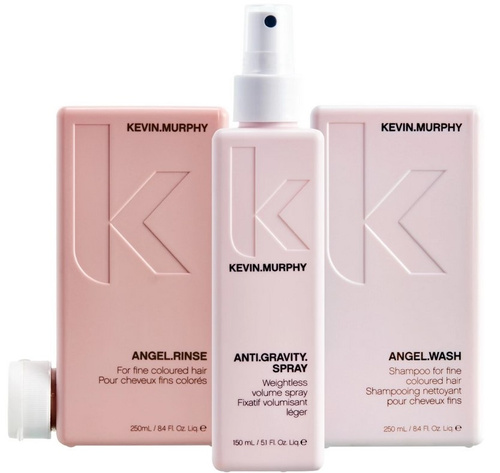 Kevin Murphy Angel Wash 250ml  + Angel Rinse 250ml + Anti Gravity Spray 150ml– Zestaw Zwiększający Objętość Włosów