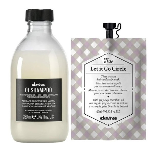 Zestaw Davines - Szampon Oi 250ml i  Maska The Let It Go Circle  50ml
