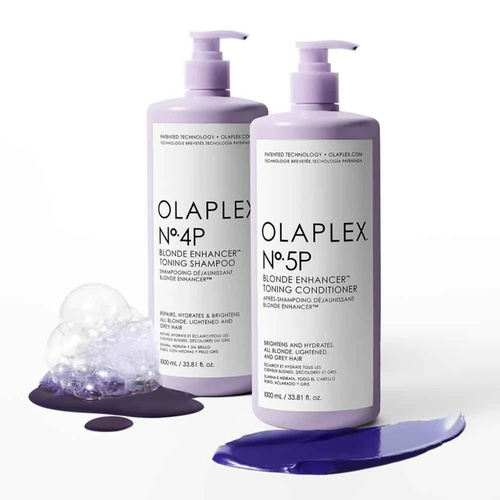 Olaplex No.4P Blonde Enhancer Toning Shampoo- Regenerujący Szampon Tonujący do Włosów Blond 1000ml 
