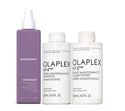 Zestaw Zestaw regenerująco-nawilżający do włosów cienkich Olaplex No.4 Fine + Olaplex No.5 Fine + Kevin Murphy Un.Tangled 150ml