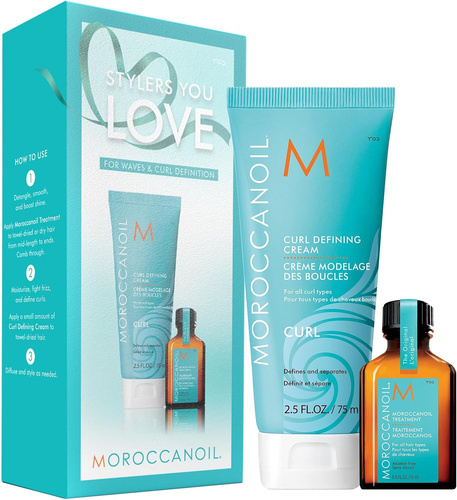  Moroccanoil Stylers You Love Duo Curl- Mini Zestaw do Włosów Kręconych. Krem Definiujący Loki 75ml oraz Olejek Arganowy 15ml