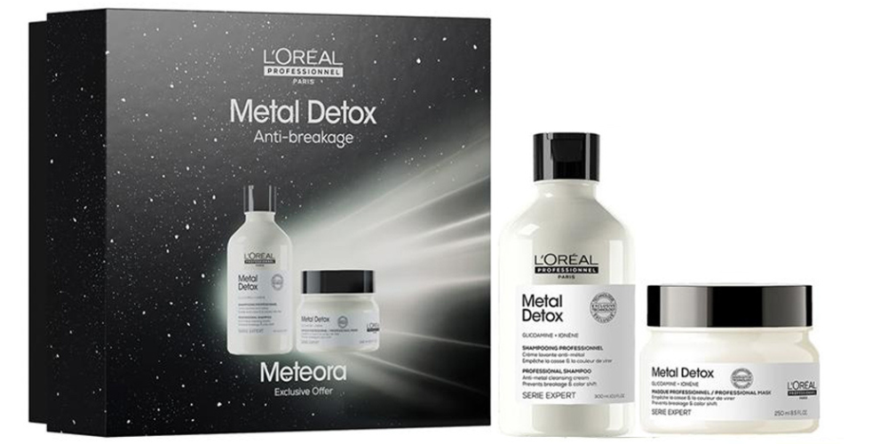 L'Oréal Professionnel Meteora Metal Detox Duo- Zestaw do Włosów Farbowanych i Zniszczonych Duo