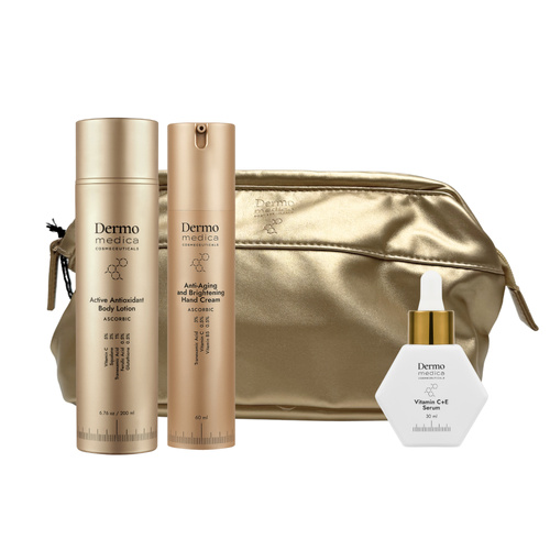 Dermomedica Xmas Harmony Świąteczny Zestaw Antyoksydacyjny z Elegancką Kosmetyczką