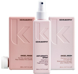 Kevin Murphy Angel Wash 250ml  + Angel Rinse 250ml + Anti Gravity Spray 150ml– Zestaw Zwiększający Objętość Włosów