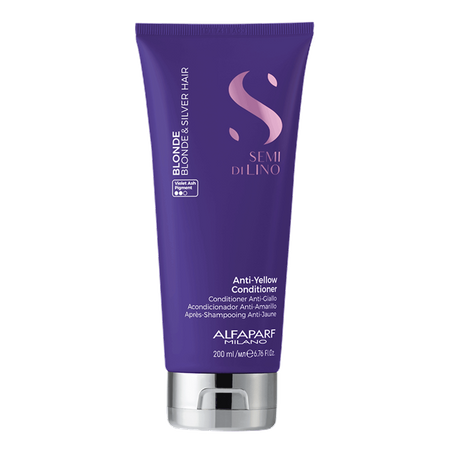 Alfaparf Semi di Lino Blonde Anti-Yellow Low Conditioner neutralizująca odżywka do włosów blond i siwych 200ml