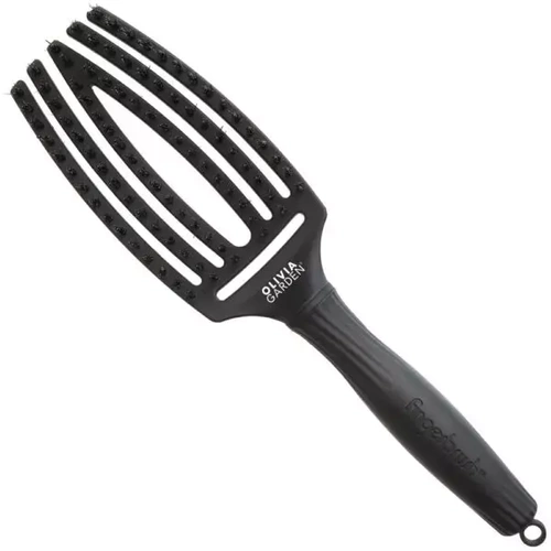Szczotka Olivia Garden Fingerbrush Combo Szczotka Do Włosów Czarna Medium