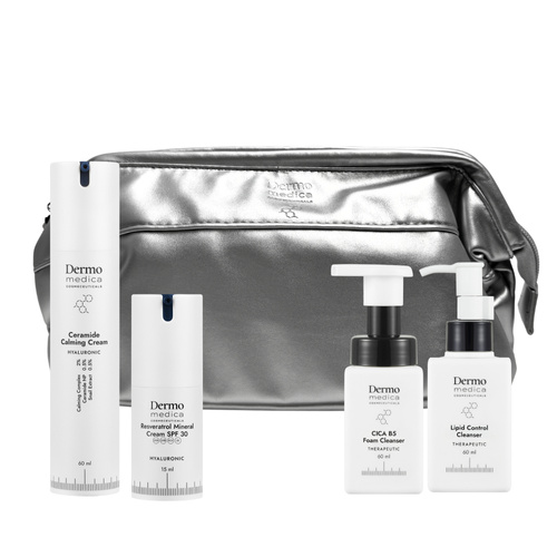 Dermomedica Festive Season- Świąteczny Zestaw Myjąco-Pielęgnujący z Elegancką Kosmetyczką