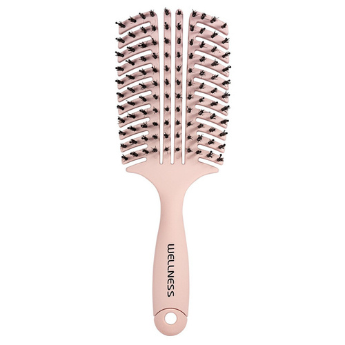 Wellness Premium Products Szczotka do włosów płaska różowa L