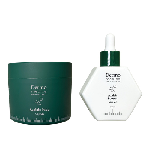 Dermomedica Azelaic Booster- Terapeutyczny Booster z Kwasem Azaleinowym 60ml oraz Płatki do Twarzy 50 szt. 