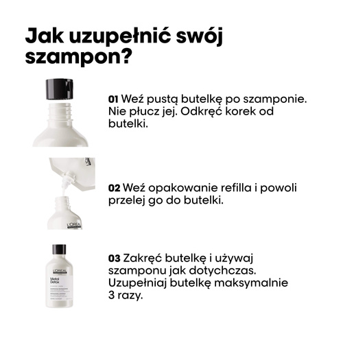 L'oreal Professionnel Metal Detox- Szampon do Włosów Farbowanych Neutralizujący Metale Refill 1000ml