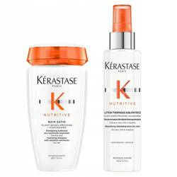 Kérastase Nutritive Zestaw odżywczy do włosów cienkich szampon 250ml, mgiełka termiczna 200ml