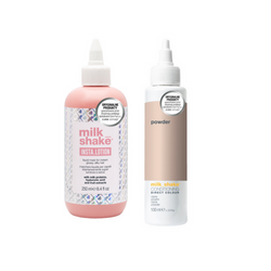 Milk Shake Zestaw Direct Colour Powder Toner Odżywka Do Włosów Koloryzująca Powder 100ml + Insta.Lotion Płynna Maska do natychmiastowo błyszczących włosów 250ml