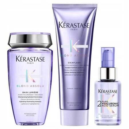 KÉRASTASE Blond Absolu Zestaw do włosów blond szampon 250ml, odżywka 250ml, serum 50ml