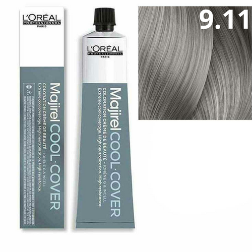 L'oreal Majirel Cool Cover 9.11 Bardzo Jasny Blond Popielaty Głęboki 50 Ml