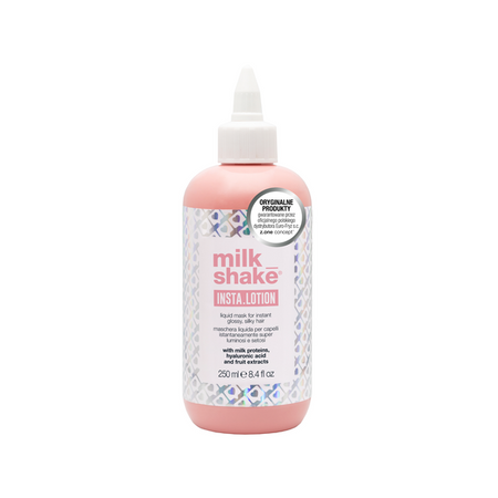 Milk Shake Zestaw Cold Brown Toner Odżywka Do Włosów Koloryzująca Zimny Brązowy 100ml + Insta.Lotion Płynna Maska do natychmiastowo błyszczących włosów 250ml