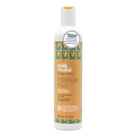 Milk Shake Zestaw Moisture Plus Papaya Love CHILDREN Intensywnie Nawilżający Szampon Do Włosów 300ml + Milk Shake Moisture Plus Leave In Odżywka w piance do włosów suchych i zniszczonych Whipped Cream Love Children 200 ml