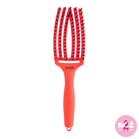 Szczotka Olivia Garden Fingerbrush Amazonki Neon Orange | Szczotka Z Włosiem Z Dzika Rozmiar M