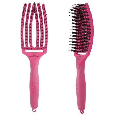Szczotka Olivia Garden Fingerbrush Combo Blush Hot Pink Medium | Szczotka Z Włosiem Z Dzika Rozmiar M